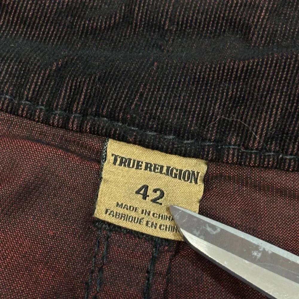 NWT True Religion Men Geno Relaxed Slim Jeans Denim Size 42 Flap C127 -27